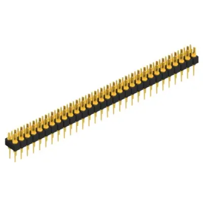 Pin header, 60 pole, pitch 2.54 mm, straight, black, MK 202 60 G - 1
