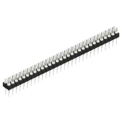 Pin header, 60 pole, pitch 2.54 mm, straight, black, MK 202 60 Z - 1