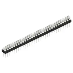 Pin header, 60 pole, pitch 2.54 mm, straight, black, MK 202 60 Z