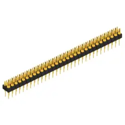 Pin header, 62 pole, pitch 2.54 mm, straight, black, MK 202 62 G