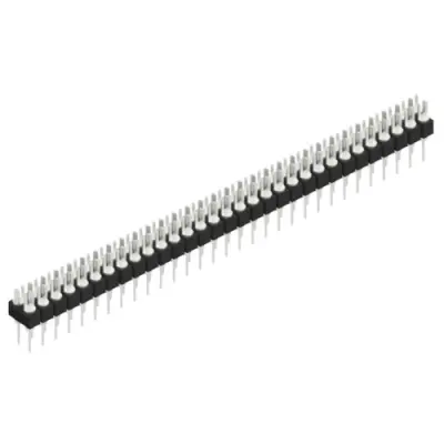 Pin header, 62 pole, pitch 2.54 mm, straight, black, MK 202 62 Z - 1