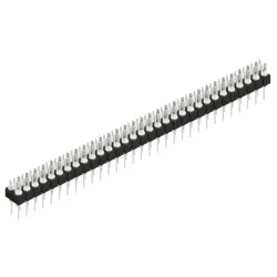 Pin header, 62 pole, pitch 2.54 mm, straight, black, MK 202 62 Z