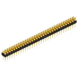 Pin header, 64 pole, pitch 2.54 mm, straight, black, MK 202 64 G