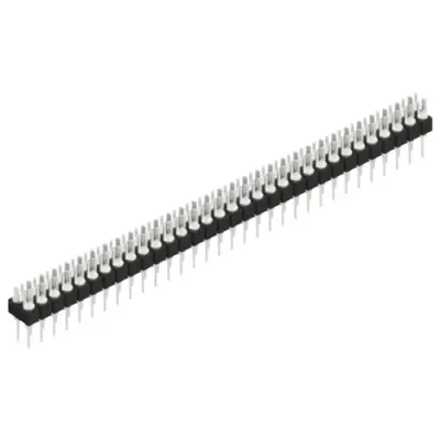Pin header, 64 pole, pitch 2.54 mm, straight, black, MK 202 64 Z - 1