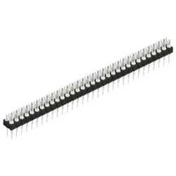 Pin header, 64 pole, pitch 2.54 mm, straight, black, MK 202 64 Z