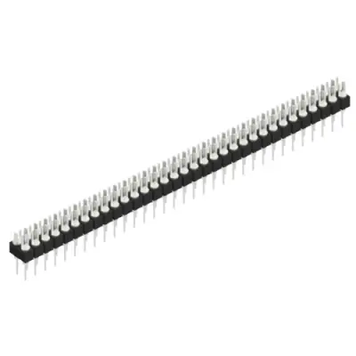 Pin header, 66 pole, pitch 2.54 mm, straight, black, MK 202 66 Z - 1