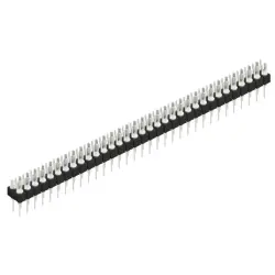 Pin header, 66 pole, pitch 2.54 mm, straight, black, MK 202 66 Z