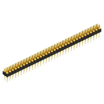 Pin header, 68 pole, pitch 2.54 mm, straight, black, MK 202 68 G - 1