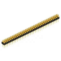 Pin header, 68 pole, pitch 2.54 mm, straight, black, MK 202 68 G