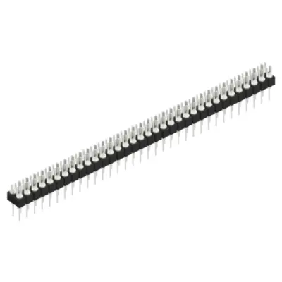 Pin header, 68 pole, pitch 2.54 mm, straight, black, MK 202 68 Z - 1