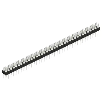 Pin header, 74 pole, pitch 2.54 mm, straight, black, MK 202 74 Z - 1