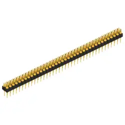 Pin header, 76 pole, pitch 2.54 mm, straight, black, MK 202 76 G