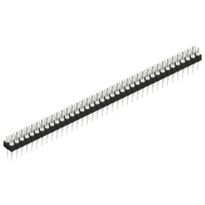 Pin header, 76 pole, pitch 2.54 mm, straight, black, MK 202 76 Z - 1