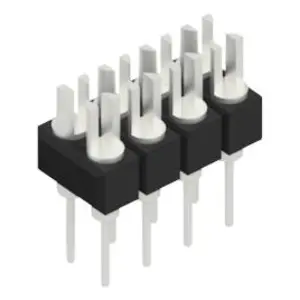 Pin header, 8 pole, pitch 2.54 mm, straight, black, MK 202 8 Z - 1
