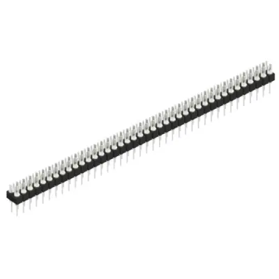 Pin header, 80 pole, pitch 2.54 mm, straight, black, MK 202 80 Z - 1