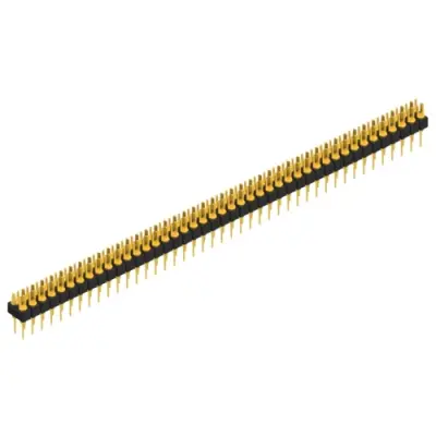 Pin header, 86 pole, pitch 2.54 mm, straight, black, MK 202 86 G - 1