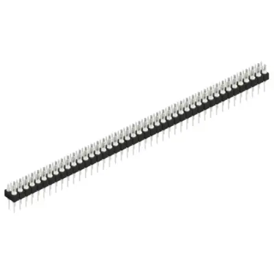 Pin header, 86 pole, pitch 2.54 mm, straight, black, MK 202 86 Z - 1
