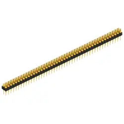 Pin header, 92 pole, pitch 2.54 mm, straight, black, MK 202 92 G