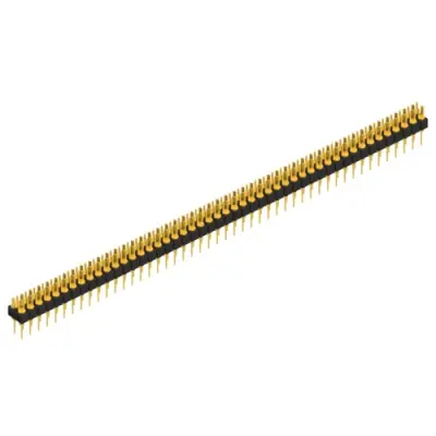 Pin header, 96 pole, pitch 2.54 mm, straight, black, MK 202 96 G - 1