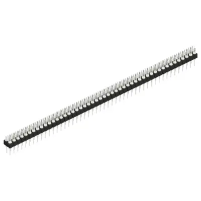 Pin header, 96 pole, pitch 2.54 mm, straight, black, MK 202 96 Z - 1