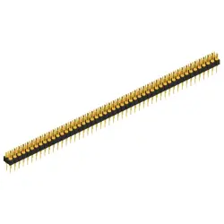 Pin header, 98 pole, pitch 2.54 mm, straight, black, MK 202 98 G