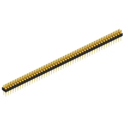 Pin header, 98 pole, pitch 2.54 mm, straight, black, MK 202 98 G - 1