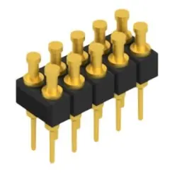 Pin header, 10 pole, pitch 2.54 mm, straight, black, MK 203 10 G