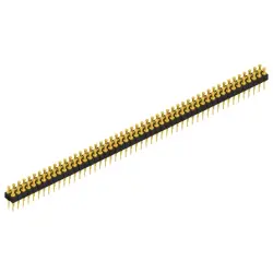 Pin header, 100 pole, pitch 2.54 mm, straight, black, MK 203 100 G