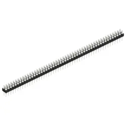 Pin header, 100 pole, pitch 2.54 mm, straight, black, MK 203 100 Z