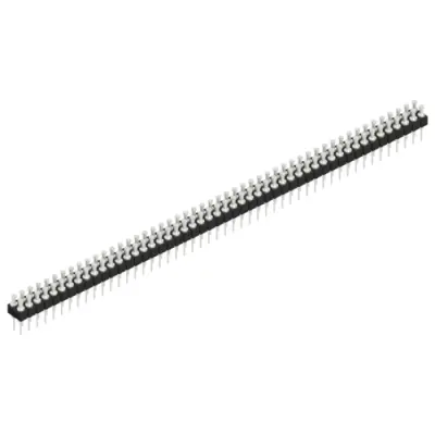 Pin header, 100 pole, pitch 2.54 mm, straight, black, MK 203 100 Z - 1