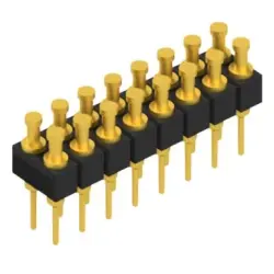 Pin header, 16 pole, pitch 2.54 mm, straight, black, MK 203 16 G