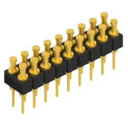 Pin header, 18 pole, pitch 2.54 mm, straight, black, MK 203 18 G
