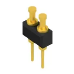 Pin header, 2 pole, pitch 2.54 mm, straight, black, MK 203 2 G
