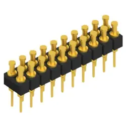 Pin header, 20 pole, pitch 2.54 mm, straight, black, MK 203 20 G