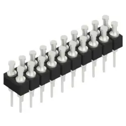 Pin header, 20 pole, pitch 2.54 mm, straight, black, MK 203 20 Z
