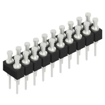 Pin header, 20 pole, pitch 2.54 mm, straight, black, MK 203 20 Z - 1