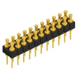 Pin header, 22 pole, pitch 2.54 mm, straight, black, MK 203 22 G