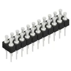 Pin header, 22 pole, pitch 2.54 mm, straight, black, MK 203 22 Z