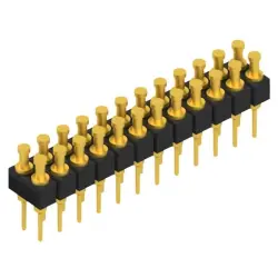 Pin header, 24 pole, pitch 2.54 mm, straight, black, MK 203 24 G