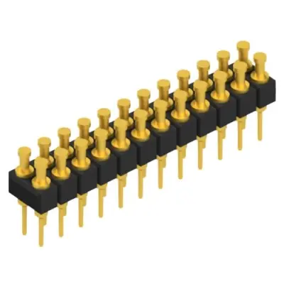 Pin header, 24 pole, pitch 2.54 mm, straight, black, MK 203 24 G - 1