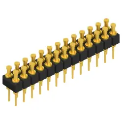 Pin header, 26 pole, pitch 2.54 mm, straight, black, MK 203 26 G