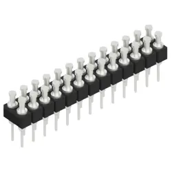 Pin header, 26 pole, pitch 2.54 mm, straight, black, MK 203 26 Z