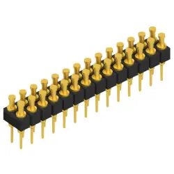 Pin header, 28 pole, pitch 2.54 mm, straight, black, MK 203 28 G