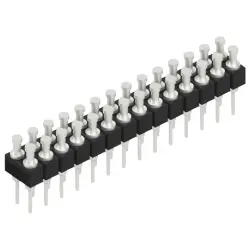 Pin header, 28 pole, pitch 2.54 mm, straight, black, MK 203 28 Z