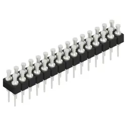 Pin header, 30 pole, pitch 2.54 mm, straight, black, MK 203 30 Z