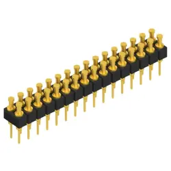 Pin header, 32 pole, pitch 2.54 mm, straight, black, MK 203 32 G