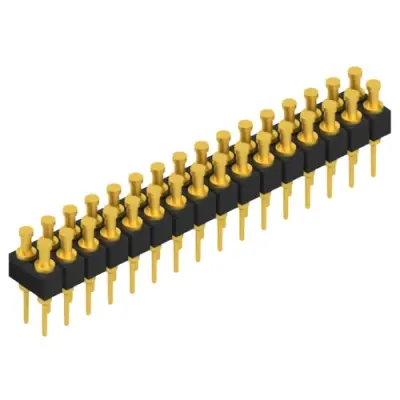 Pin header, 32 pole, pitch 2.54 mm, straight, black, MK 203 32 G - 1
