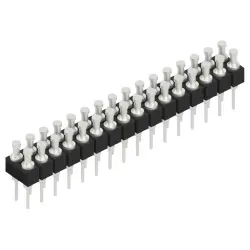 Pin header, 32 pole, pitch 2.54 mm, straight, black, MK 203 32 Z