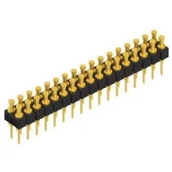 Pin header, 34 pole, pitch 2.54 mm, straight, black, MK 203 34 G