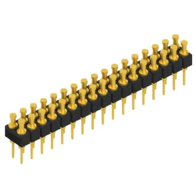 Pin header, 34 pole, pitch 2.54 mm, straight, black, MK 203 34 G - 1